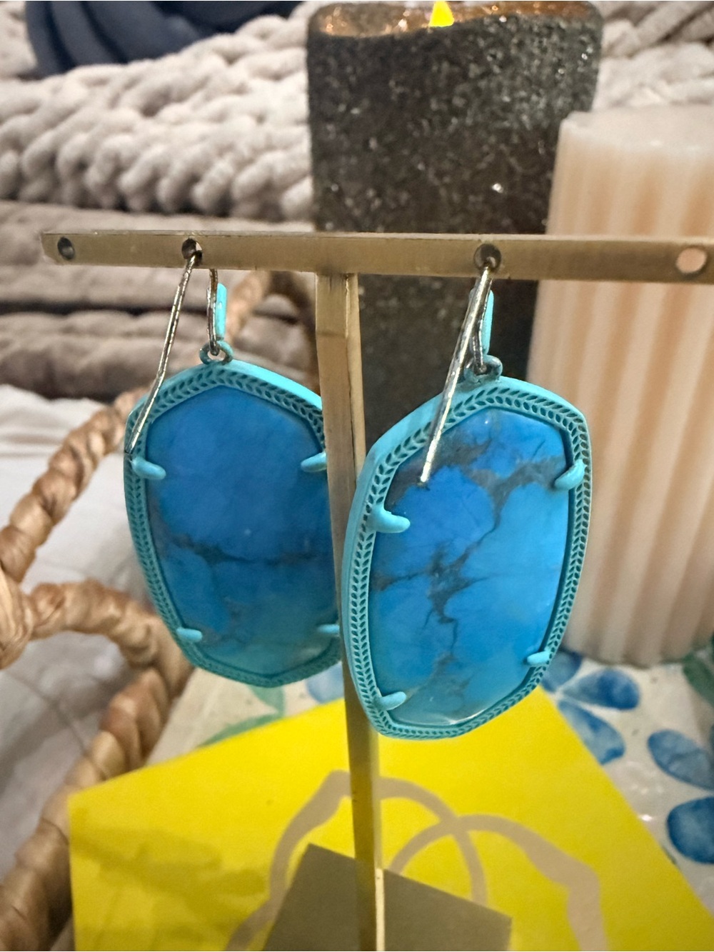 Kendra Scott Danielle Matte
Statement Earring in Aqua Howlite - Picture 4 of 4